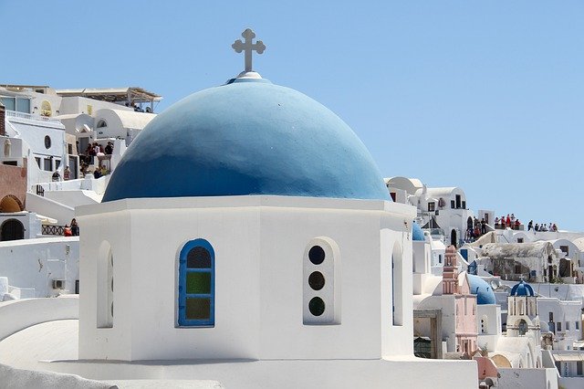 santorini kostel